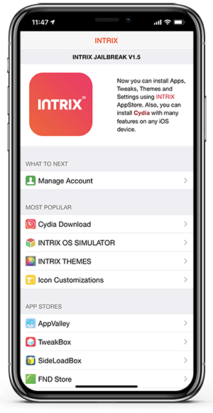 intrix phone x app
